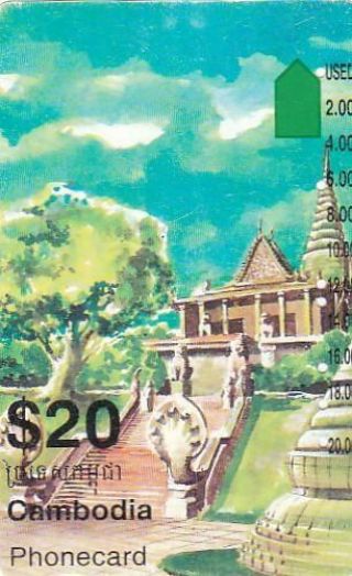 Telstra Cambodia $20 Temple Prefix 1127 A9