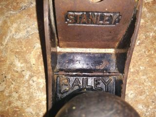 Vintage Stanley Bailey No 3 Smooth Wood Plane Woodworking Tools 9.  25” 4