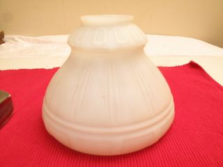 Vtg Frosted Milk Glass Art - Deco Lamp Shade Globe Diffuser Torchiere 2 1/4 " Fit