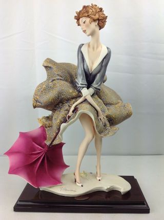 Giuseppe Armani 0541c Girl With Umbrella Autumn Figurine -