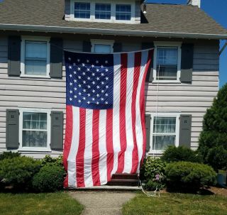 Huge American Flag 11x18 Feet Nylon Embroidered Stars Sewn Stripes Usa