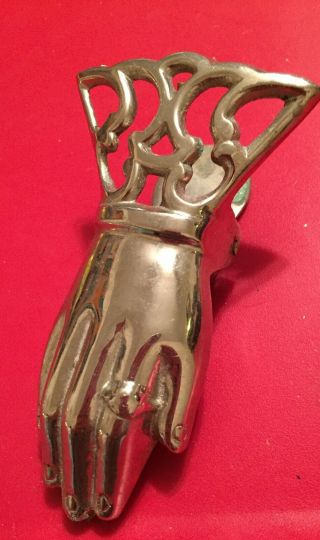 Vintage Brass Hand Paper Clip Holder Hand Shaped