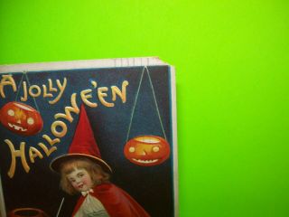 Ellen Clapsaddle Halloween Postcard Series 978 Antique Vintage Witch Embossed 6 3
