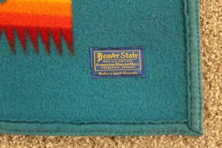 Pendleton Beaver State Wool Chief Joseph Aztec Reversible Blanket 76X64 2