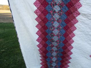 Amish Made Hand Stitched Patchwork Quilt King Size 3