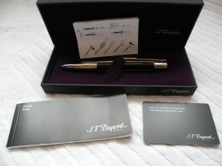 S.  T.  Dupont Defi Ball Point Pen And Pencil,  Black & Palladium