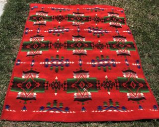 Pendleton Wool Beaver State Tribal Pattern Print Blanket Multicolor 70” X 56”