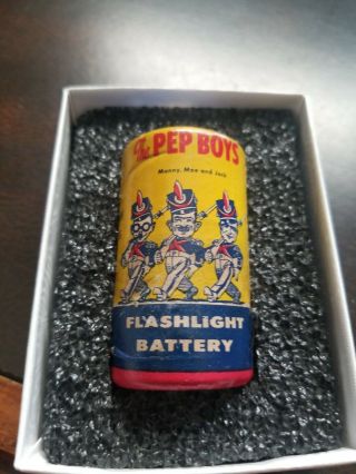 The Pep Boys Vintage D Cell Battery For Flashlights Cadet Co.  Advertising