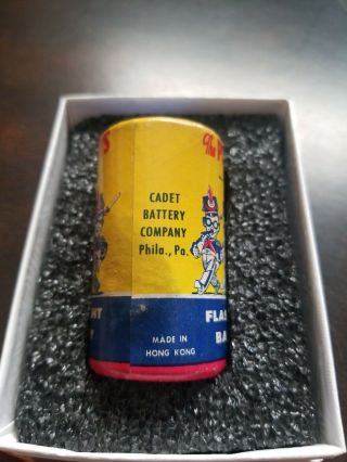 THE PEP BOYS Vintage D Cell Battery For Flashlights Cadet Co.  Advertising 2