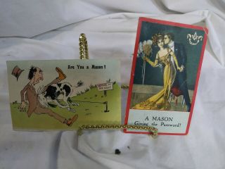 Vintage Postcards Freemasonry,  Humor,  Are You A Mason? The Password