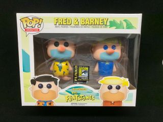 Funko Pop Fred & Barney Flintstones Sdcc 2014 Shelf Wear Very Rare Limited 480