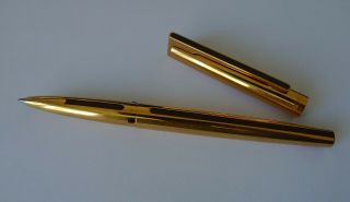 Vintage Waterman Directeur General Gold Plated Ballpoint Pen Brown Lacquer