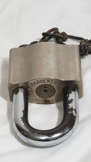 Sargent & Greenleaf Environmental High Security Union Pacific Rr Padlock " No Key