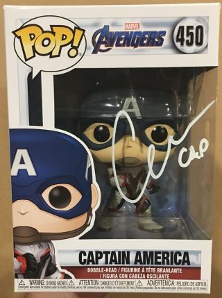 Chris Evans Signed/autographed Funko Pop Avengers Endgame Captain America
