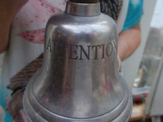 Boutique Hotel,  Shop Front Desk Hand Call Bell " Ring For Attention " Aluminium Bell