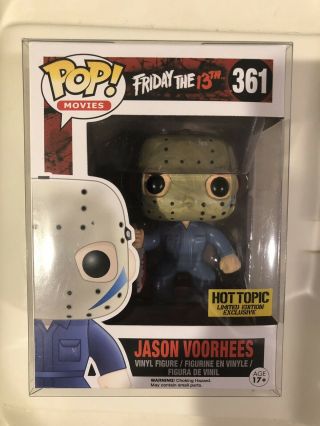 Funko Pop Jason Voorhees Hot Topic Limited Edition Exclusive Horror Pop 361