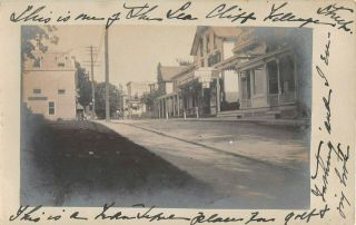 1905 Rppc Stores Main? St.  Sea Cliff Li Ny
