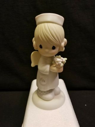 1986 Precious Moments Nurse With Angel Wings Angel Of Mercy 102482 5