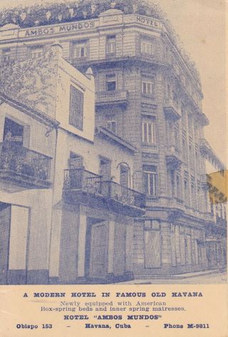 Old Postcard Booklet Havana Cuba Hotel Ambos Mundos Great Pictures & Views