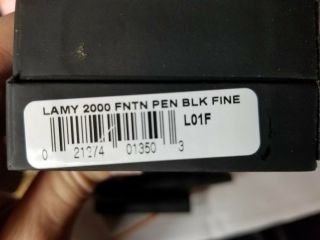 Lamy 2000 Piston Fill Fountain Pen,  Black,  14k Fine Nib