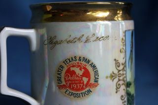 Vintage TEXAS CENTENNIAL EXPOSITION DALLAS TX 1936 1937 Czechoslovakia Mug Cup 5
