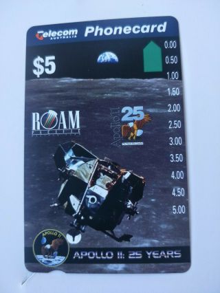$5 Apollo 11 Anniversary Phonecard Prefix 560 50 Years This Week
