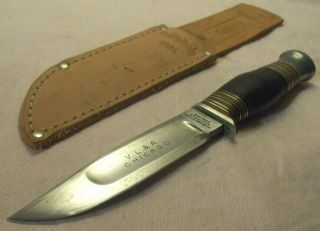 1900 Wade & Butcher Hunting & Fighting Knife V.  L.  &a.  Sporting Goods Advertising