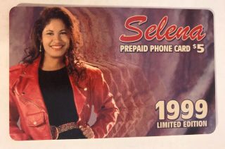 Selena Quintanilla - Perez $5 Phone Card,  Limited Edition,  054688/100100,  1999
