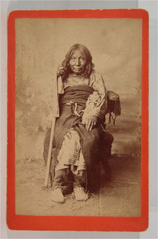 C1870s Native American Yuma Indian Woman Cabinet Card Photograph By Elias Bonine