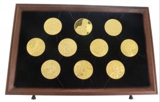 Franklin The Genius of Leonardo Davinci 24K Gold on Sterling Silver 50 Coin 7