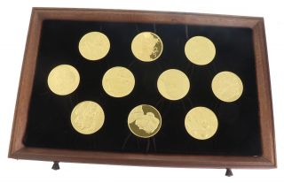 Franklin The Genius of Leonardo Davinci 24K Gold on Sterling Silver 50 Coin 9