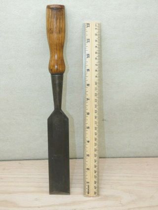 Old Wood Carving Tools Vintage 1 - 1/2 " Craftsman Bevel Edge Socket Chisel