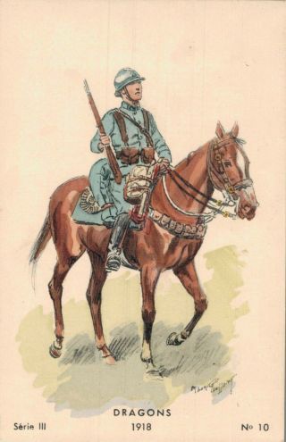 Military Postcard Dragons 1918 Maurice Toussaint 02.  10
