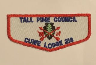 Order Of The Arrow Cuwe Lodge 218 F1 Rare First Flap