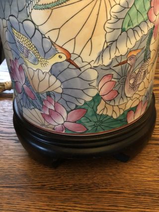 Frederick Cooper Ceramic hand - painted Mid - Century Vintage with wood base 4
