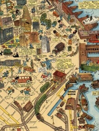 1927 Pictorial Map of San Francisco Historic Map - 20x24 2