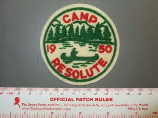Boy Scout Camp Resolute 1950 Felt Ma 9677x