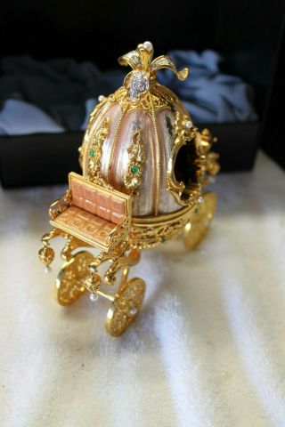 CINDERELLA ENCHANTED CARRIAGE IMPERIAL JEWEL EGG FRANKLIN MINT/HOUSE OF FABERGE 10