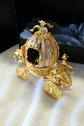CINDERELLA ENCHANTED CARRIAGE IMPERIAL JEWEL EGG FRANKLIN MINT/HOUSE OF FABERGE 11