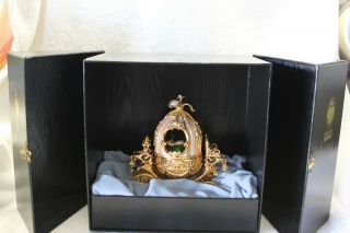 Cinderella Enchanted Carriage Imperial Jewel Egg Franklin Mint/house Of Faberge