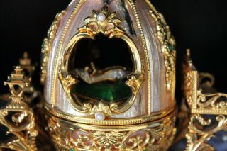 CINDERELLA ENCHANTED CARRIAGE IMPERIAL JEWEL EGG FRANKLIN MINT/HOUSE OF FABERGE 3