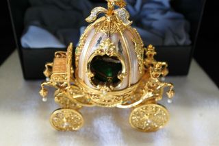 CINDERELLA ENCHANTED CARRIAGE IMPERIAL JEWEL EGG FRANKLIN MINT/HOUSE OF FABERGE 5