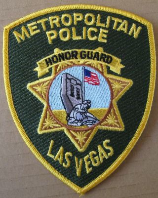 Las Vegas Metropolitan Police Honor Guard Patch & Lvmpd Poker Coin/chip