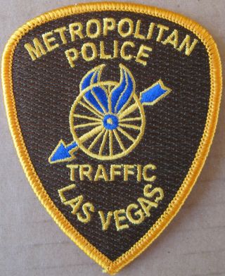 Las Vegas Metropolitan Police Traffic Shoulder Patch & Lvmpd Poker Coin/chip