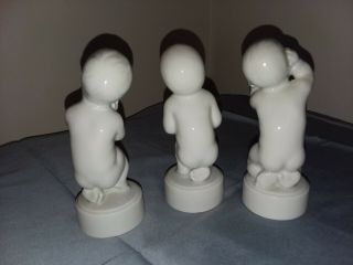 Royal Copenhagen Denmark Set of 3 Sleepy Baby Figurines 454,  455,  456 VTG 2