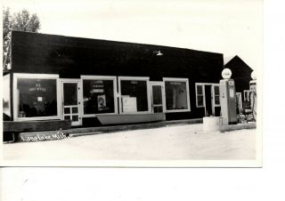 Rppc Post Office Shell Oil Gas Roadside Store Front Lone Lake Mi 988