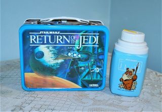 Vintage 1983 Thermos Lunch Box Return Of The Jedi W Thermos (no Lid) Very Good