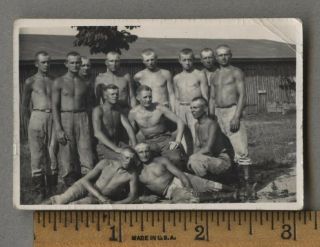 Vintage Gay Interest Photo Handsome Shirtless Soldier Men Muscular Snapshot