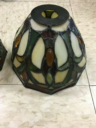 Set 3 Tiffany Style Stained Glass Leaded Lamp Shade Replacement