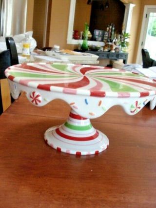 Retired Dept 56 Glitterville Christmas Stacking Cupcake or Cake Pedestal Stands 8